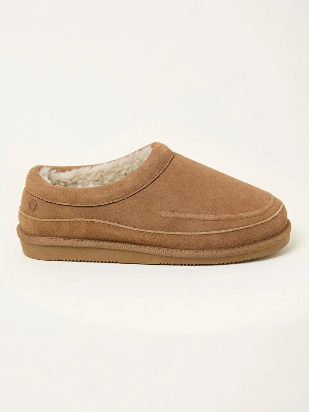 Fat Face FatFace Lewis Tan Brown Suede Mule^ Slippers|Slippers
