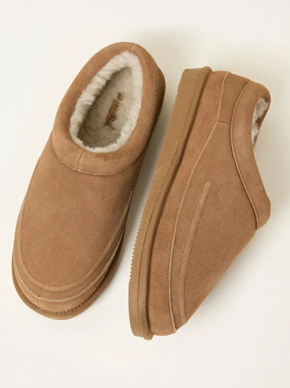 Fat Face FatFace Lewis Tan Brown Suede Mule^ Slippers|Slippers
