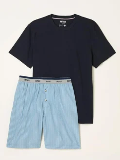 Fat Face FatFace Light Blue Seil Stripe Shorts Pyjama Set^ Pyjamas