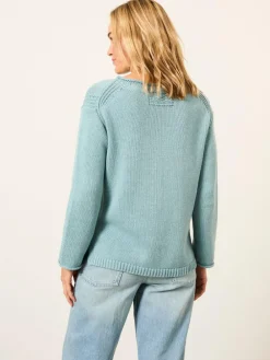 Discount Fat Face FatFace Light Blue Snoopy Knitted Jumper