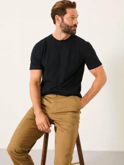 Discount Fat Face FatFace Lulworth Black Short Sleeve T-Shirt