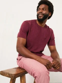 Best Fat Face FatFace Lulworth Claret Short Sleeve T-Shirt