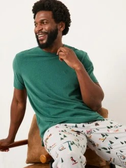 Fat Face FatFace Lulworth Mid Green Short Sleeve T-Shirt^ Loungewear