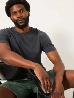 Outlet Fat Face FatFace Lulworth Washed Black Short Sleeve T-Shirt