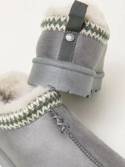 Online Fat Face FatFace Lyra Mule Slipper Dark Grey