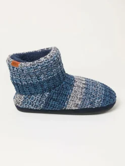 Fat Face FatFace Matthew Blue Knit Boot^ Slippers|Slippers