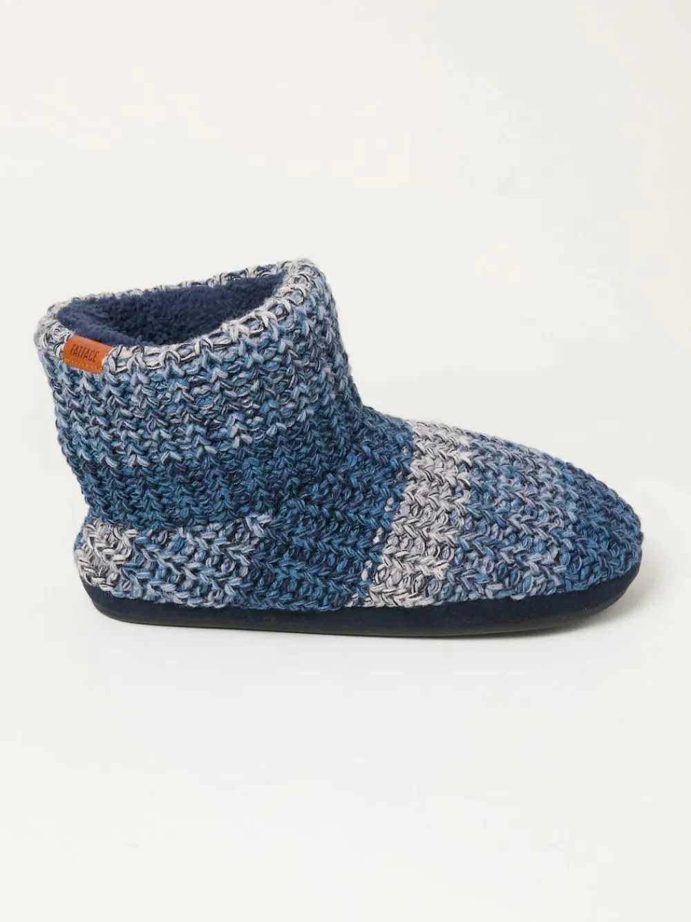 Fat Face FatFace Matthew Blue Knit Boot^ Slippers|Slippers