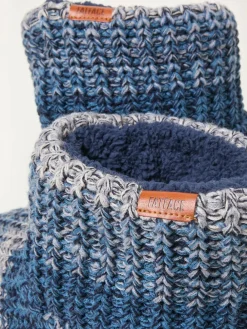 Fat Face FatFace Matthew Blue Knit Boot^ Slippers|Slippers