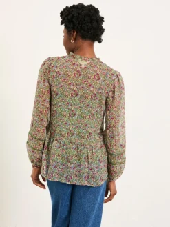 Fat Face FatFace Mel Green Ditsy Garden Blouse^Women Tops & T-Shirts|Blouses & Shirts