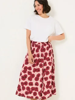 Fat Face FatFace Millie Multi Poppies Midi Skirt^Women Skirts