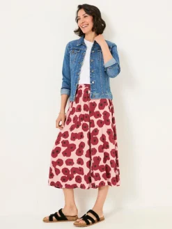 Fat Face FatFace Millie Multi Poppies Midi Skirt^Women Skirts