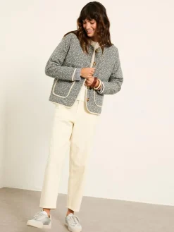 Best Fat Face FatFace Milly Blue Ditsy Quilted Jacket