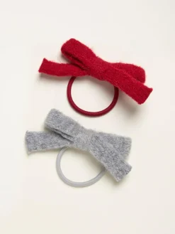 Best Fat Face FatFace Multi 2 Pack Knitted Bow Hair Ties