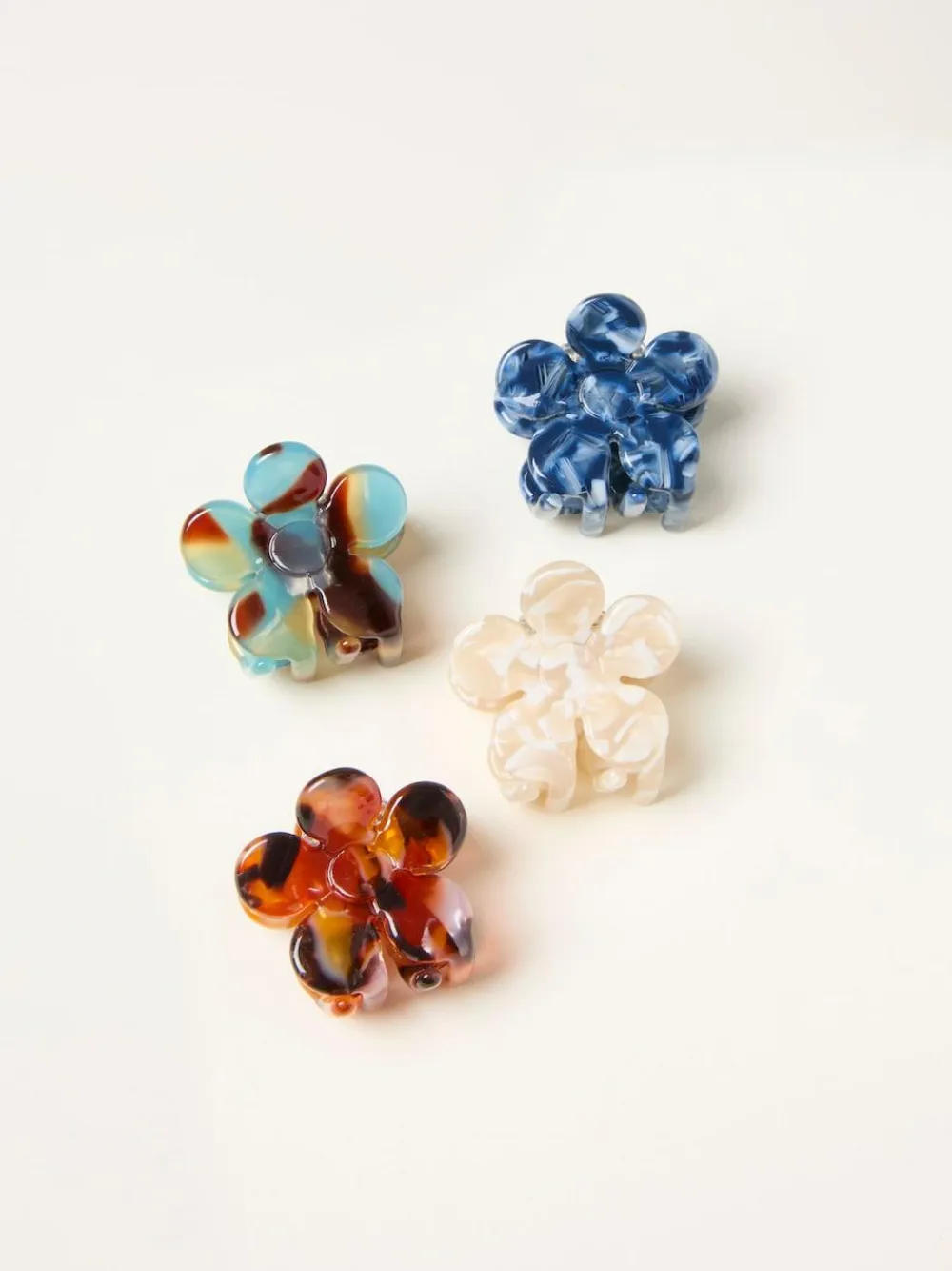 Fat Face FatFace Multi 4 Pack Mini Flower Clips^Women Jewellery