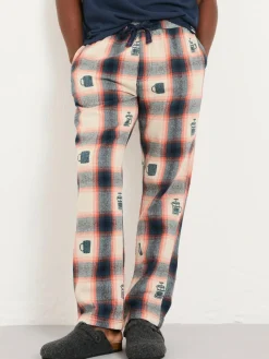 Clearance Fat Face FatFace Natural Coffee Jacquard Pyjama Bottoms