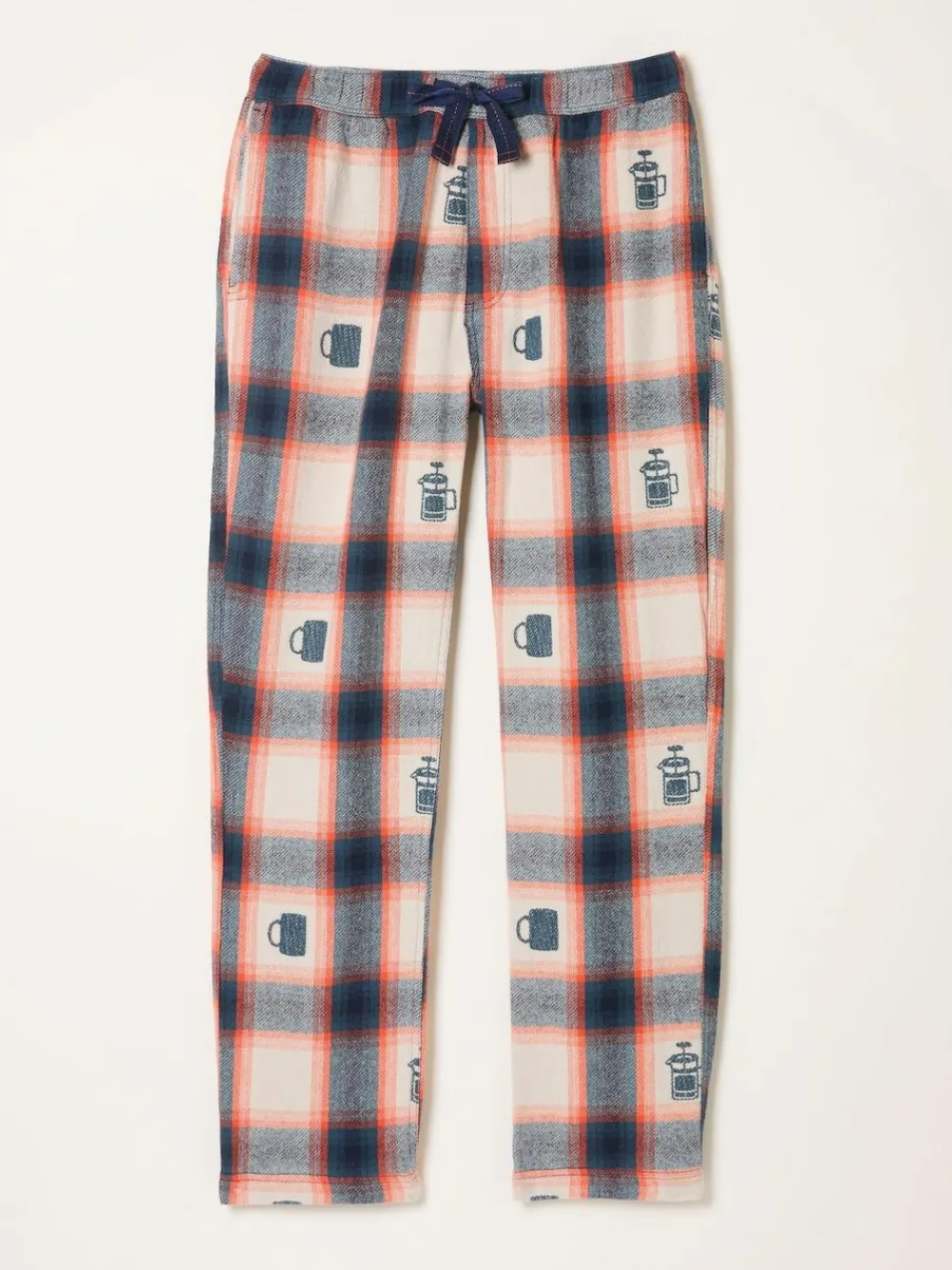 Clearance Fat Face FatFace Natural Coffee Jacquard Pyjama Bottoms