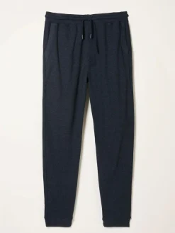New Fat Face FatFace Navy Textured Cuffed Loungepants