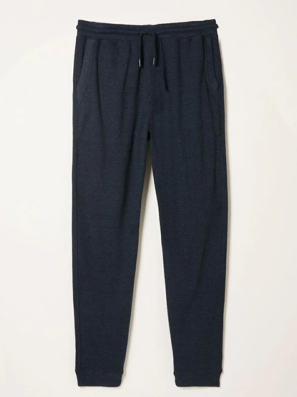 New Fat Face FatFace Navy Textured Cuffed Loungepants