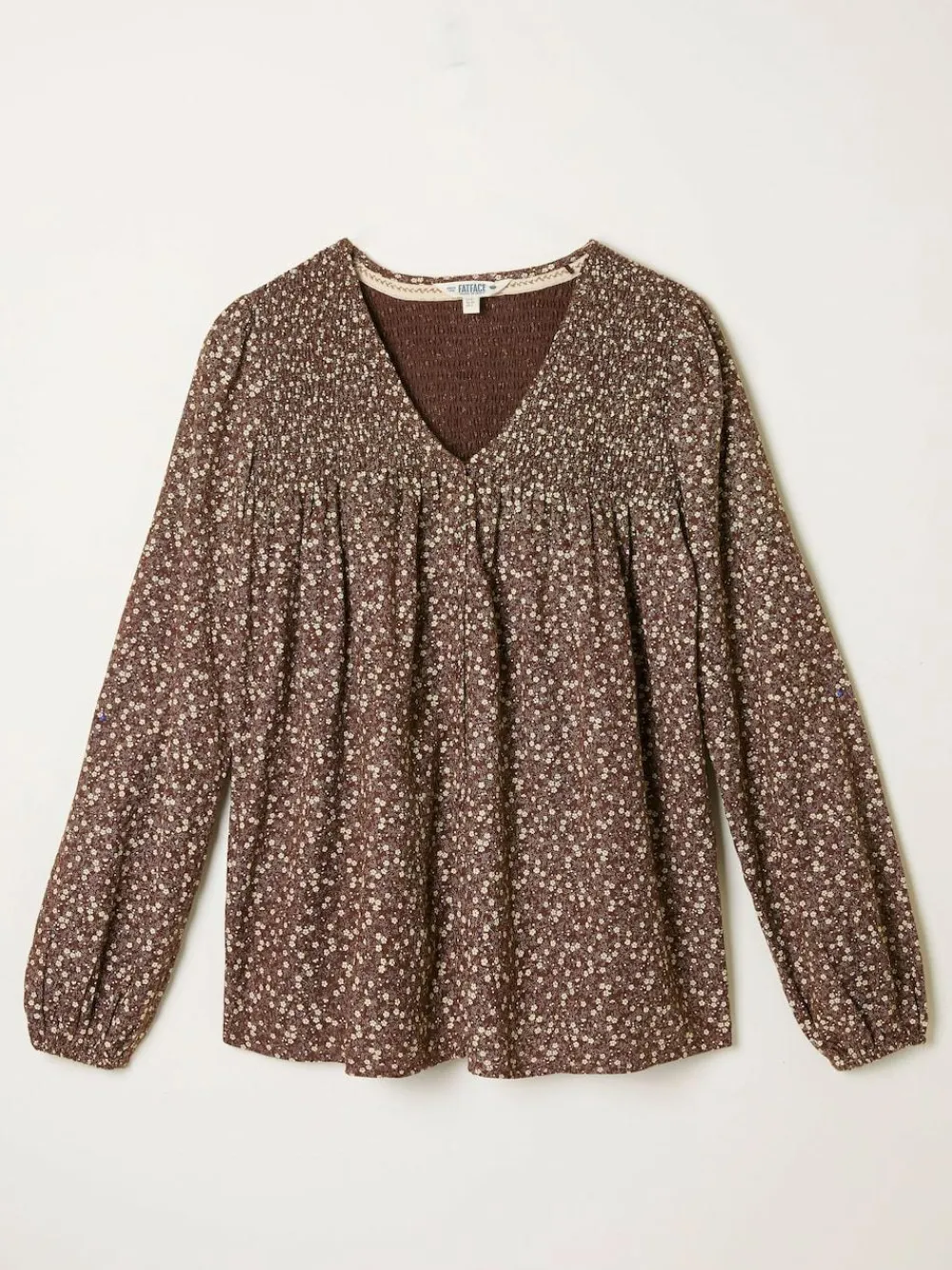 Best Fat Face FatFace Nessie Blouse Brown Ditsy