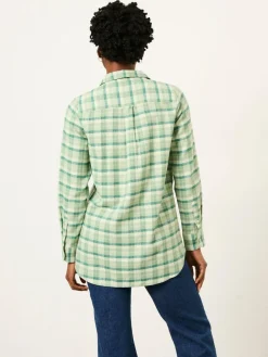 Hot Fat Face FatFace Olivia Green Petite Check Shirt