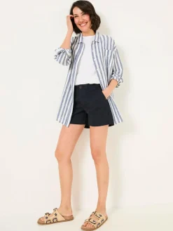 Discount Fat Face FatFace Padstow Navy Chino Shorts