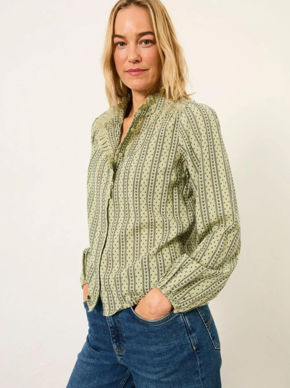 Best Fat Face FatFace Pia Blouse Green