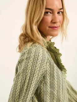 Best Fat Face FatFace Pia Blouse Green