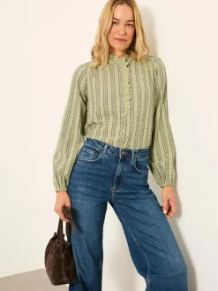 Best Fat Face FatFace Pia Blouse Green