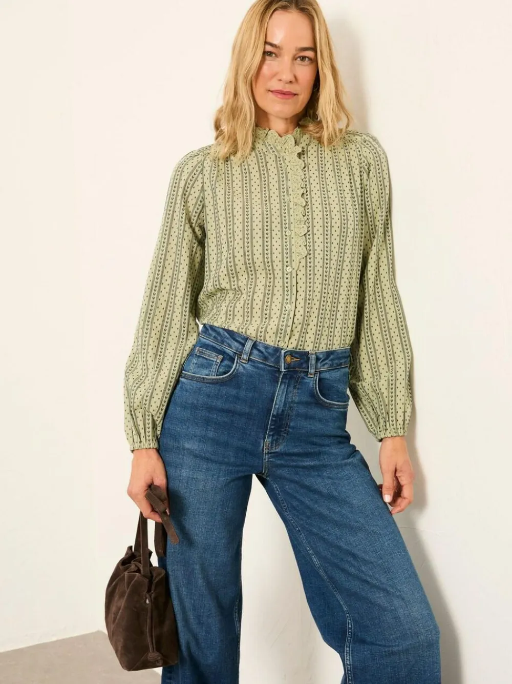 Best Fat Face FatFace Pia Blouse Green