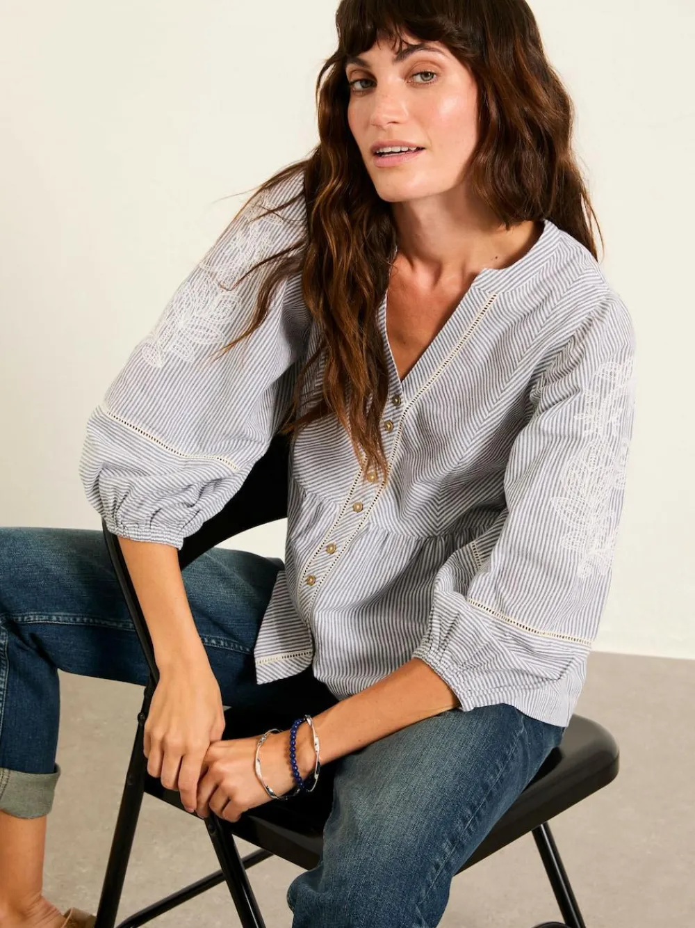 Fat Face FatFace Rosalie Ivory Embroidered Blouse^Women Blouses & Shirts