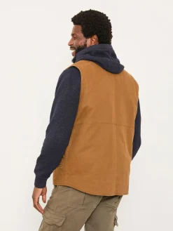 Sale Fat Face FatFace Rydal Light Brown Canvas Gilet
