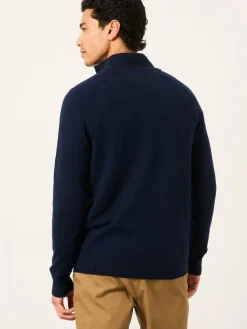 Fat Face FatFace Rye Half Zip Neck Knitted Jumper Navy