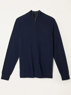 Fat Face FatFace Rye Half Zip Neck Knitted Jumper Navy
