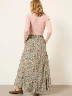 Online Fat Face FatFace Sadie Midi Skirt Green Ditsy Garden