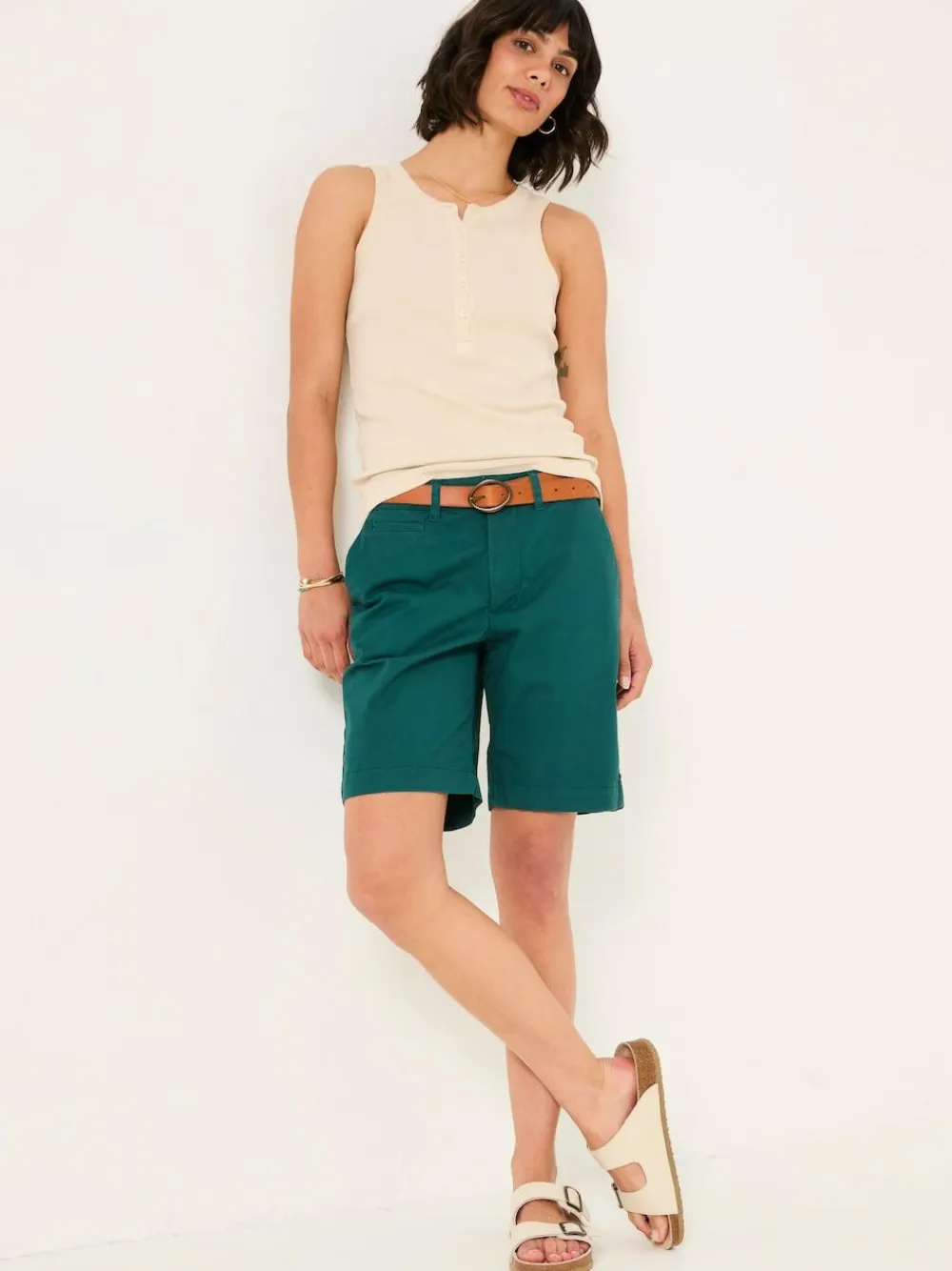 Clearance Fat Face FatFace Sandown Chino Shorts Teal Blue