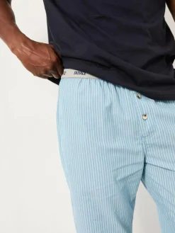 Fat Face FatFace Seil Light Blue Stripe Trouser Pyjama Set