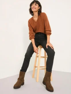 New Fat Face FatFace Shenley Slim Jeans Washed Black