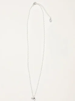 Discount Fat Face FatFace Silver Tone Heart Chain Necklace