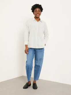 Fat Face FatFace Skyla Ivory Stripe Shirt^Women Blouses & Shirts