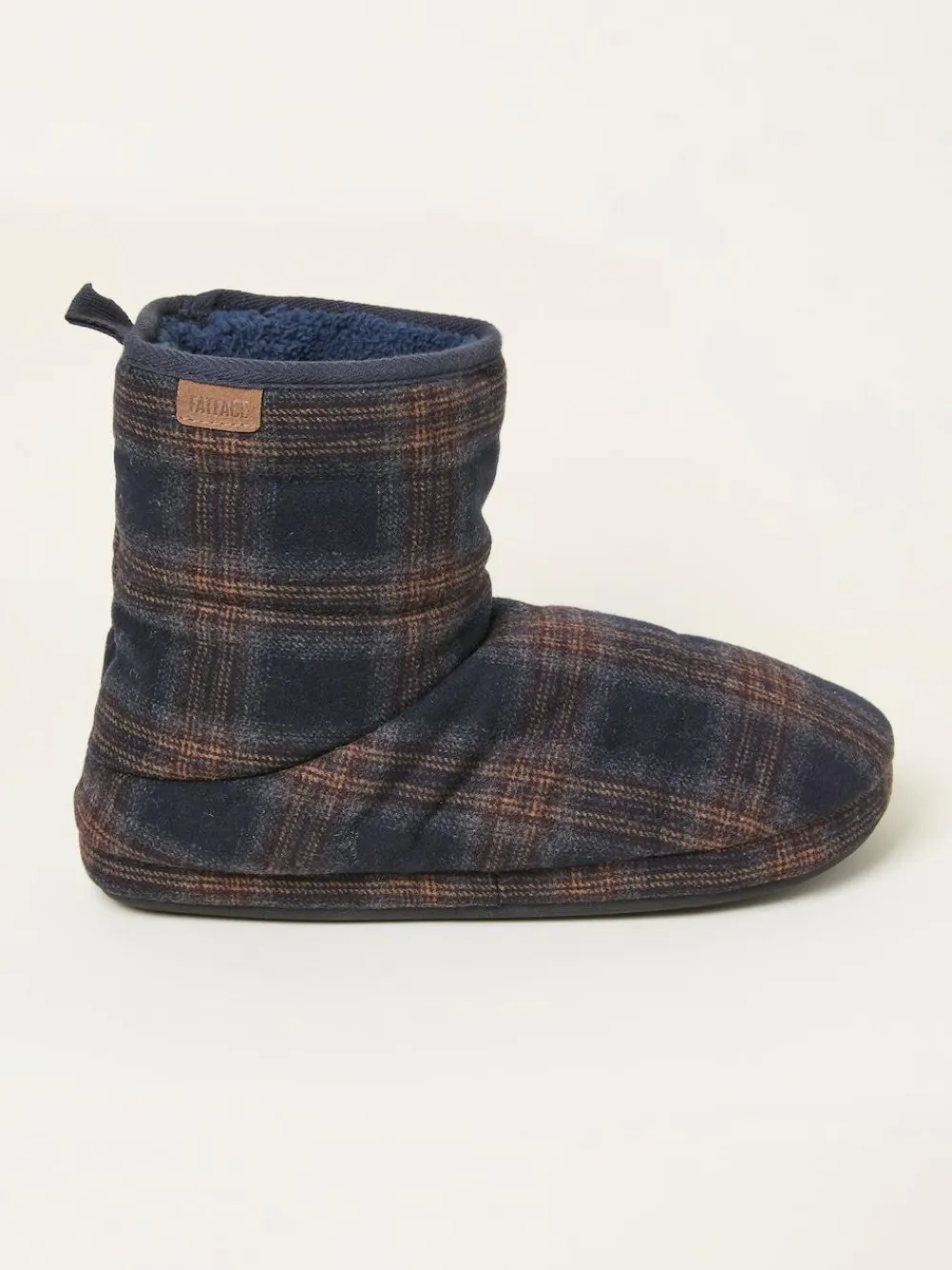 Fat Face FatFace Sussex Navy Check Boot^ Slippers|Slippers