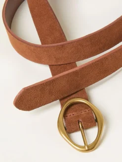 Fat Face FatFace Tan Brown Suede Plaited Belt^Women Belts