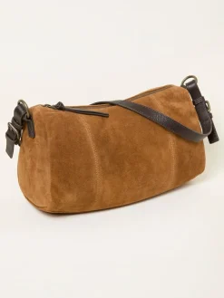 Outlet Fat Face FatFace Suede Shoulder Bag Tan Brown