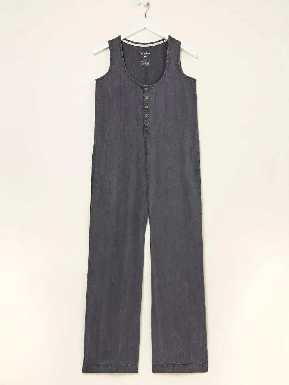 Fat Face FatFace Tara Charcoal Grey Dungarees^Women Jumpsuits & Playsuits