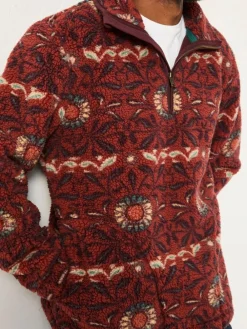 Fat Face FatFace Terracotta Willow Printed Half Neck Fleece^ Loungewear