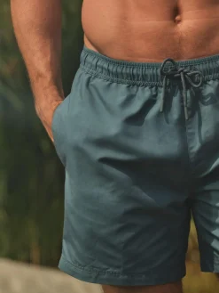 Fat Face FatFace Trevose Teal Blue Texture Print Swim Shorts^ Swimwear