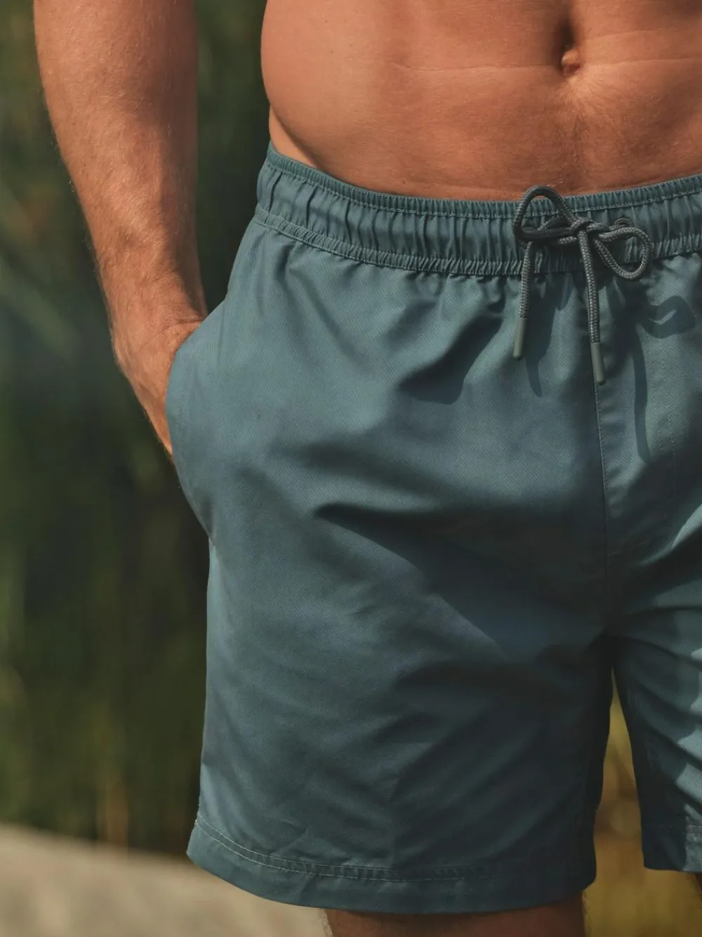 Fat Face FatFace Trevose Teal Blue Texture Print Swim Shorts^ Swimwear