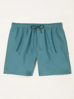 Fat Face FatFace Trevose Teal Blue Texture Print Swim Shorts^ Swimwear