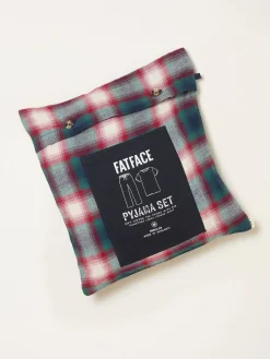 Hot Fat Face FatFace Tyne Navy Check Pyjama Set