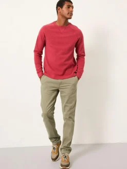 Fat Face FatFace Whistler Red Waffle Crew^ Nightwear|Sweatshirts & Hoodies