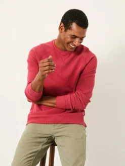 Fat Face FatFace Whistler Red Waffle Crew^ Nightwear|Sweatshirts & Hoodies